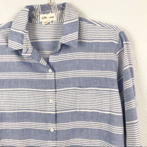 Lili's Closet Striped Long Sleeve Button Up Shirt - Picture 2 of 5